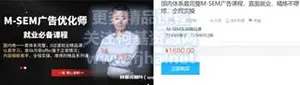 王微SEM广告课程：国内体系最完整M-SEM广告课程价值1680元