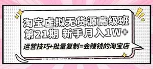 淘宝虚拟无货源高级班第21期-网盘下载