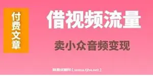 毛小白：借视频流量，卖小众音频变现-百度云网盘高清下载