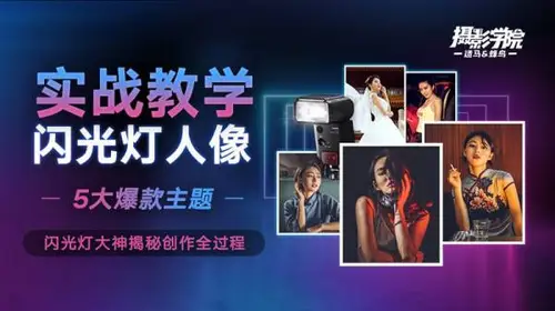 闪光灯人像实战教学-蜂鸟微课堂-大石价值998元