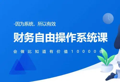 财务自由操作系统课+财报分析技能课+企业分析技能课