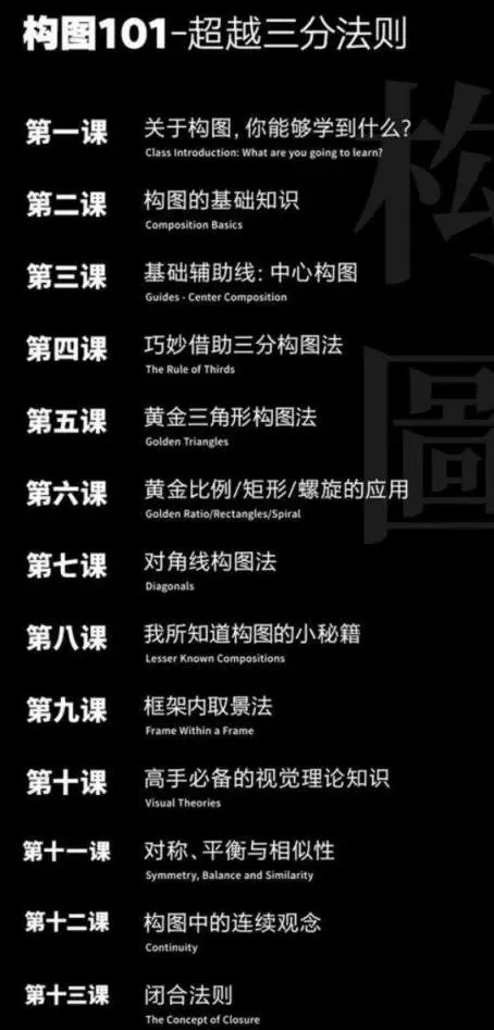 构图101:超越三分法则[中文字幕]