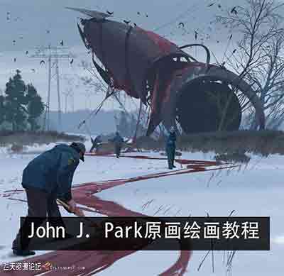 John J. Park原画绘画视频教程+PS笔刷+PSD-CG原画|插画|鼠绘
