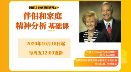【咖说】经典课 Scharff夫妇 伴侣和家庭精神分析基础课 视频课