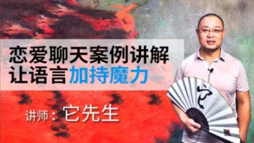 染色体Y《它先生门徒核心课》恋爱聊天案例讲解让语言加持魔力