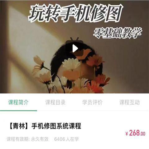 青林手机修图系统课程
