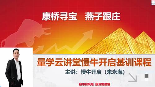 量学云讲堂朱永海慢牛开启-第32期