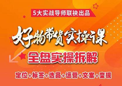 抖音好物带货号全套流程打法实操课