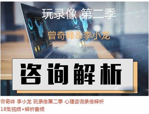 曾奇峰李小龙玩录像第二季心理咨询录像解析18集视频+解析音频