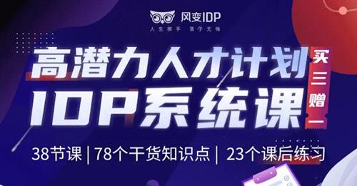 风变IDP系统课·打造不可替代的超强个体，高潜力人才计划
