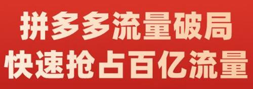 阿杰拼多多流量破局快速抢占百亿流量