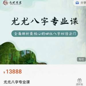 众妙学堂 尤尤《八字专业课》
