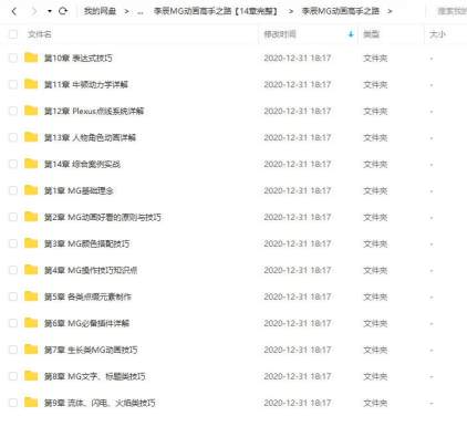 【推荐学习】李辰MG动画高手之路14章完整AE+C4D教程（高清+素材）
