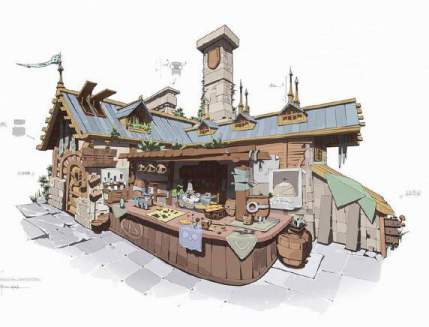 毛巾场景插画设计绘画的手法和绘画技巧