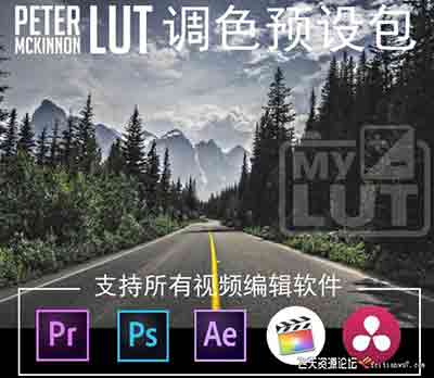 vlog网红Peter McKinnon FCP PR PS  Preset Pack 预设包