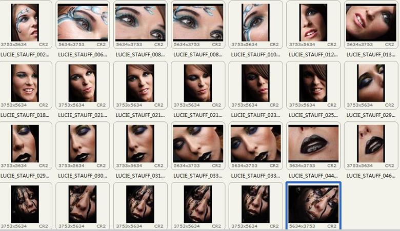 RAW054-欧美时尚模特人像面部特写RAW原片修图素材27张