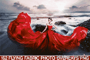 [婚纱]162张婚纱大片裙摆拖尾丝绸飘纱叠加合成PNG素材