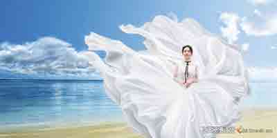 [影楼]婚礼摄影师必备-高清柔美飘纱夜光摆裙PSD源文件