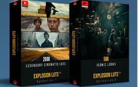 3300个电影级专业色彩校正颜色分级LUTs预设包  Paramount Motion – EXPLOSION™ Cinematic LUTs Collection 12