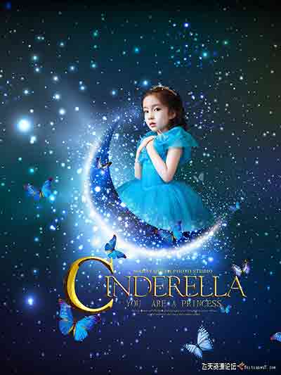 [儿童]灰姑娘影楼儿童PSD模板