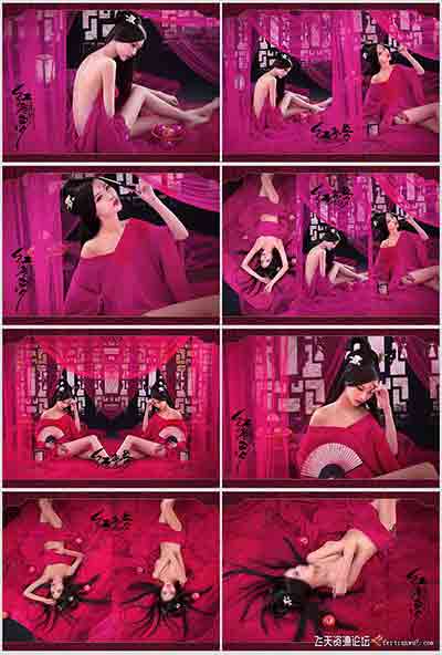 [写真]盘子女人古装写真模版