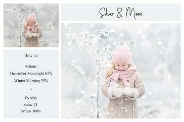 梦幻冬季高清雪花冬季纹理叠加合成前景素材，附调色和特效动作ATN