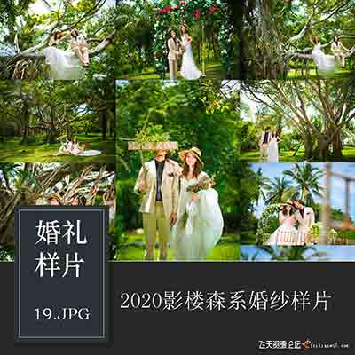 [影楼]婚纱影楼婚纱样片外景森系森林摄影主题放大样片+样册