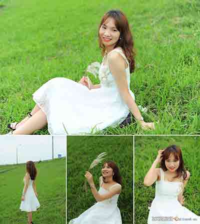 草地上的美女摄影raw原图37P-摄影RAW原片