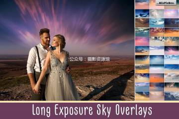 漂亮的天空长曝光叠加素材含换天空图片教程