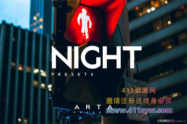 [风光]城市霓虹夜景赛博朋克效果LR调色预设ARTA Night Presets For Mobile and Desktop