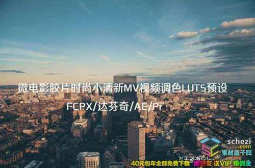 微电影胶片时尚小清新MV视频调色LUTS预设(FCPX/达芬奇/AE/Pr等)