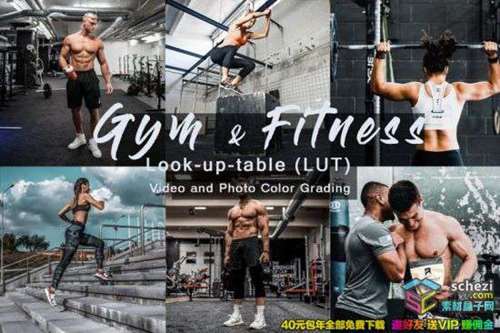 健身房与健身运动人像LUT预设-健身运动视频调色LUT预设