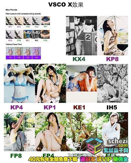 VSCO CAM 3D LUT预设-手机版VSCO转3D LUT预设 最新186个VSCO CAM预设