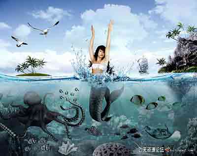 [影楼]86张影楼摄影后期水下场景合成素材