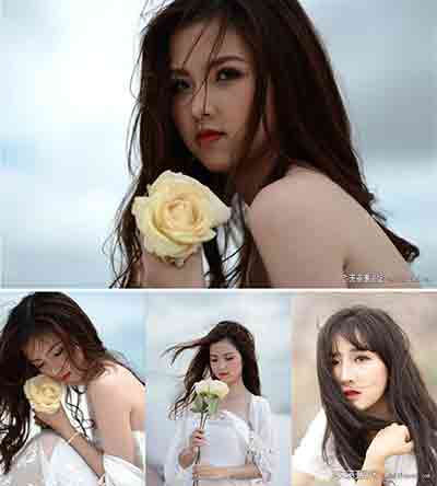 天台小清新美女摄影RAW原图18张-摄影RAW原片