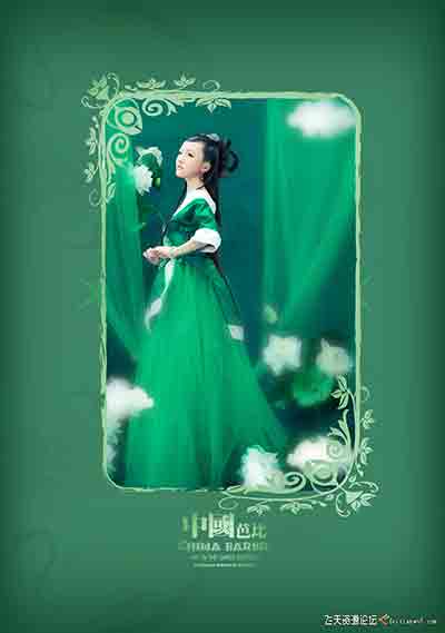 [写真]盘子写真古装PSD模板-壁花吟