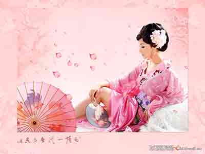 [写真]盘子写真古装PSD模板-蝶恋花红