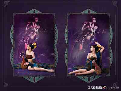 [写真]盘子写真古装PSD模板-弦舞