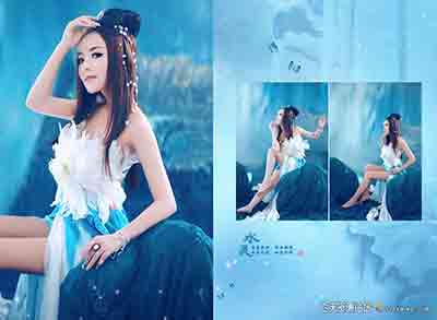 [写真]盘子写真古装PSD模板-水灵