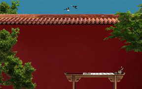 秀禾古风PSD背景模板素材7P