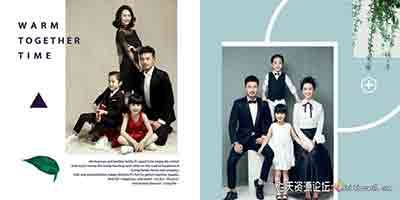 [婚纱]亲子全家福PSD模板-10P