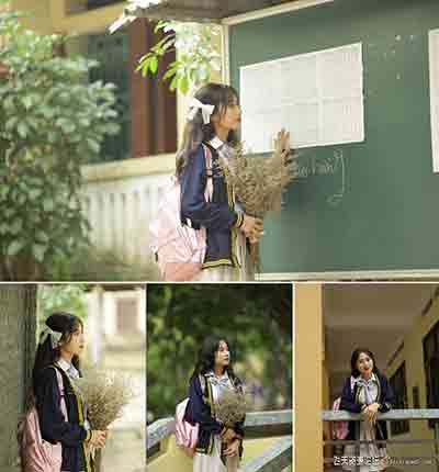 校园风美少女人像未修图RAW原图21张CR2格式-摄影RAW原片