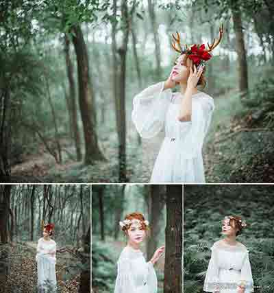 唯美森系小清新人像写真RAW原片修图调色素材-摄影RAW原片