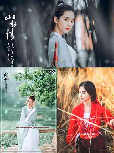 17张RAW古风原片-莲花江湖古装汉服人像外景摄影后期素材-摄影RAW原片