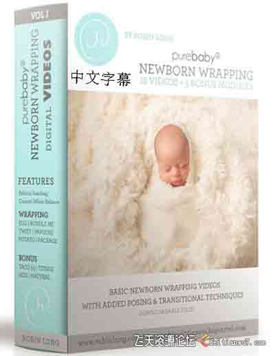 [新生儿童]Robin Long创意新生婴儿包裹摆姿势摄影系列教程-中文字幕