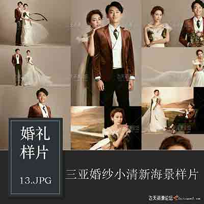 [影楼]影楼婚纱样片 韩式室内单色纯色摄影放大客样照样片