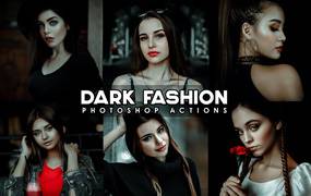 黑暗都市黑色时尚PS动作,人像调色