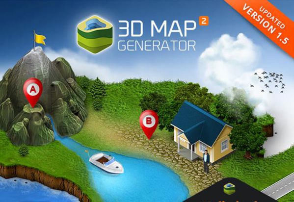 3D Map Generator 2 – Isometric卡通三维地图生成器的汉化扩展面板