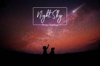 唯美夜空和月亮叠加素材38张Night Sky and Moon Overlays