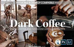 INS流行风格焦糖黑咖啡色调人像Lightroom预设+手机版LR预设
